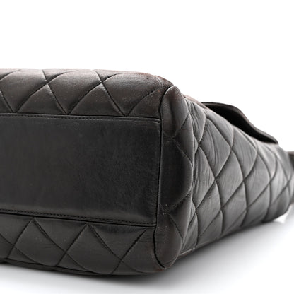 Chanel Lambskin Quilted CC Flap Shoulder Bag Black 10 of 13