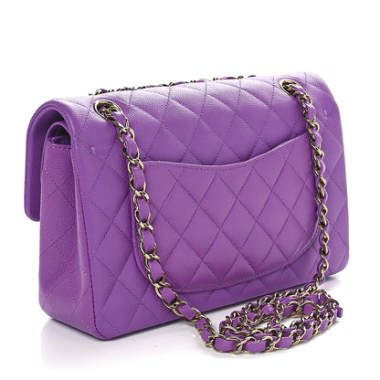 Chanel Caviar Quilted Small Double Flap Purple 2 of 10
