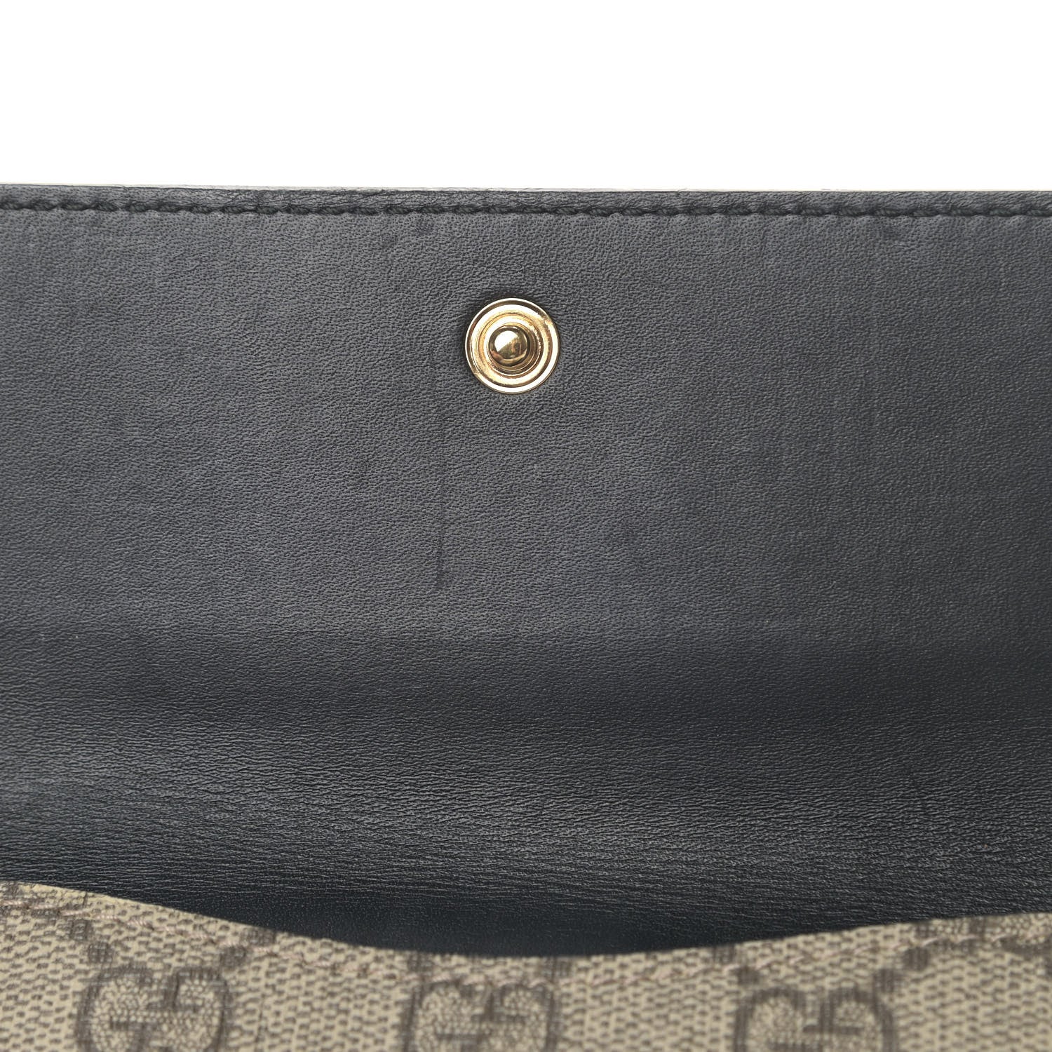 Gucci GG Supreme Monogram French Flap Wallet Black 5 of 6