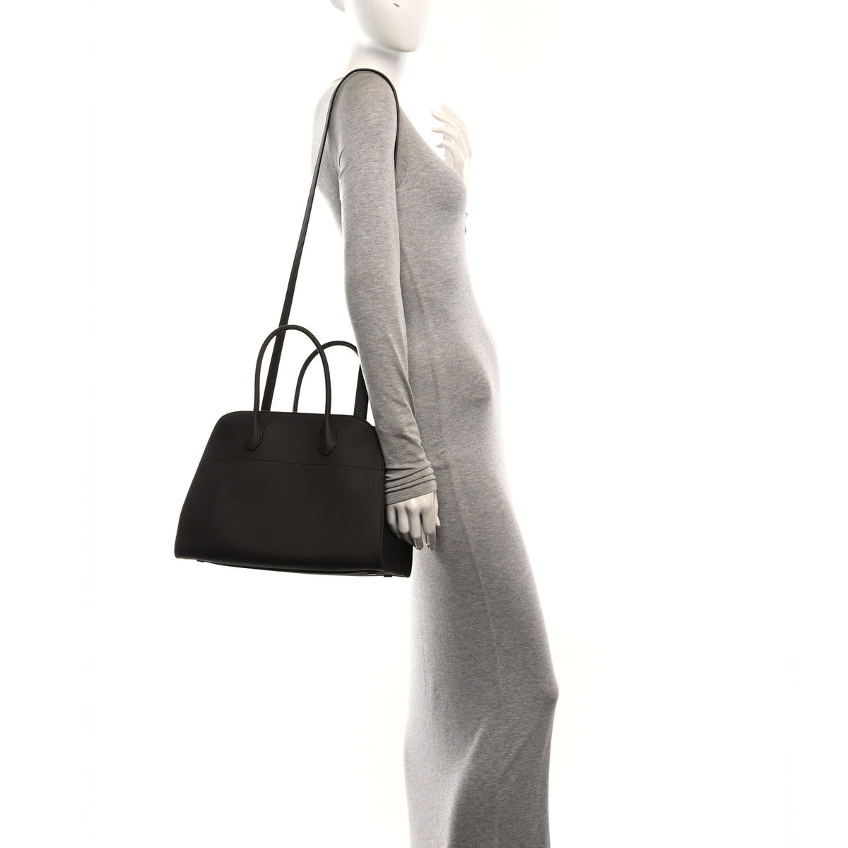 Matte Grained Calfskin Soft Margaux 12 Deep Brown