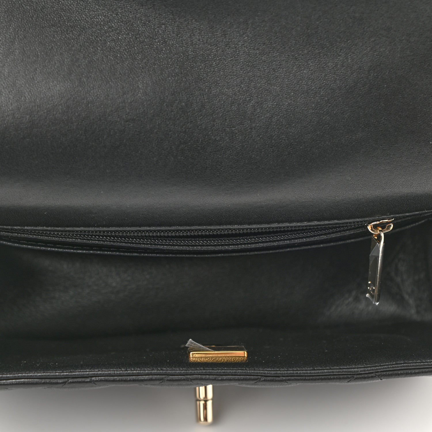 Chanel Lambskin Quilted Mini Top Handle Rectangular Flap Black 5 of 11