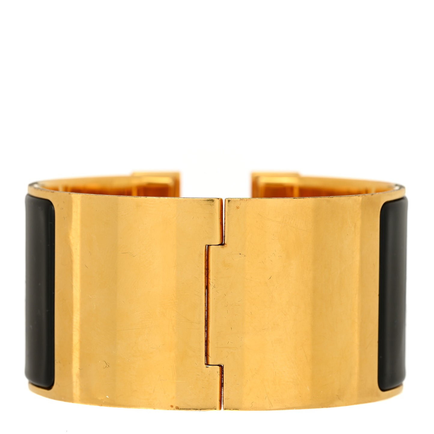 Enamel Extra Wide Clic Clac H Bracelet GM Black