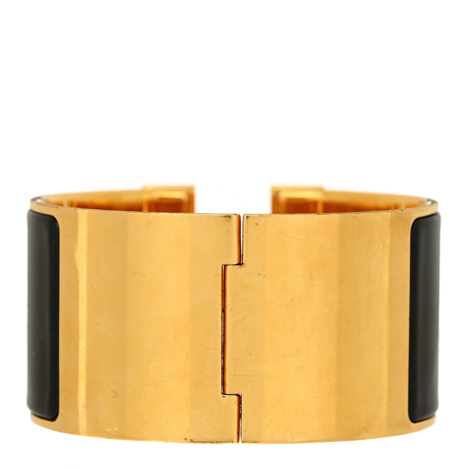 Hermes Enamel Extra Wide Clic Clac H Bracelet GM Black 3 of 4