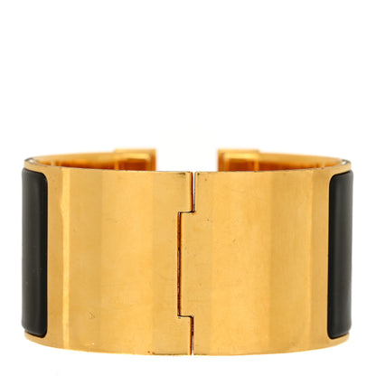 Hermes Enamel Extra Wide Clic Clac H Bracelet GM Black 3 of 4
