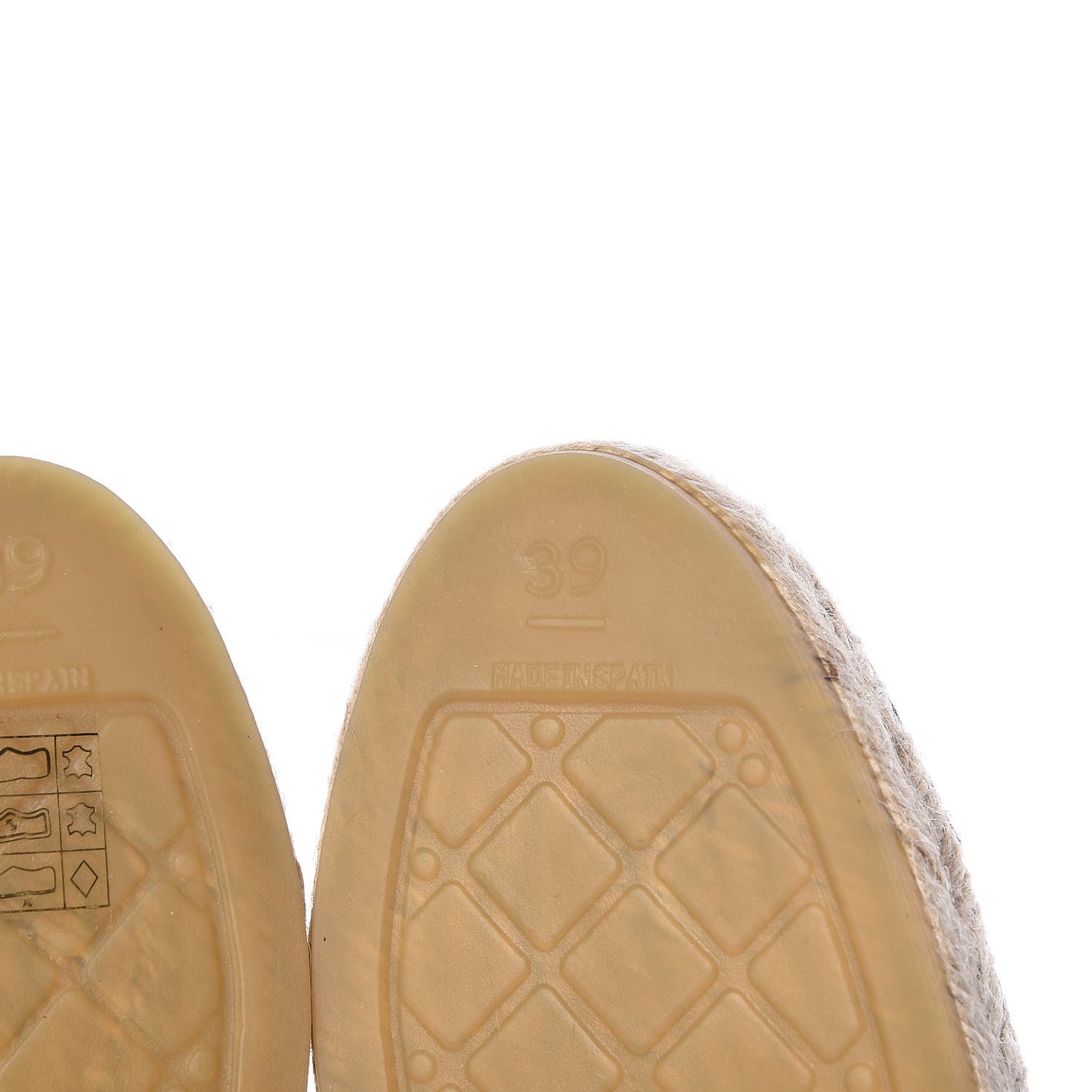 Lambskin CC Espadrilles 39 Beige Black