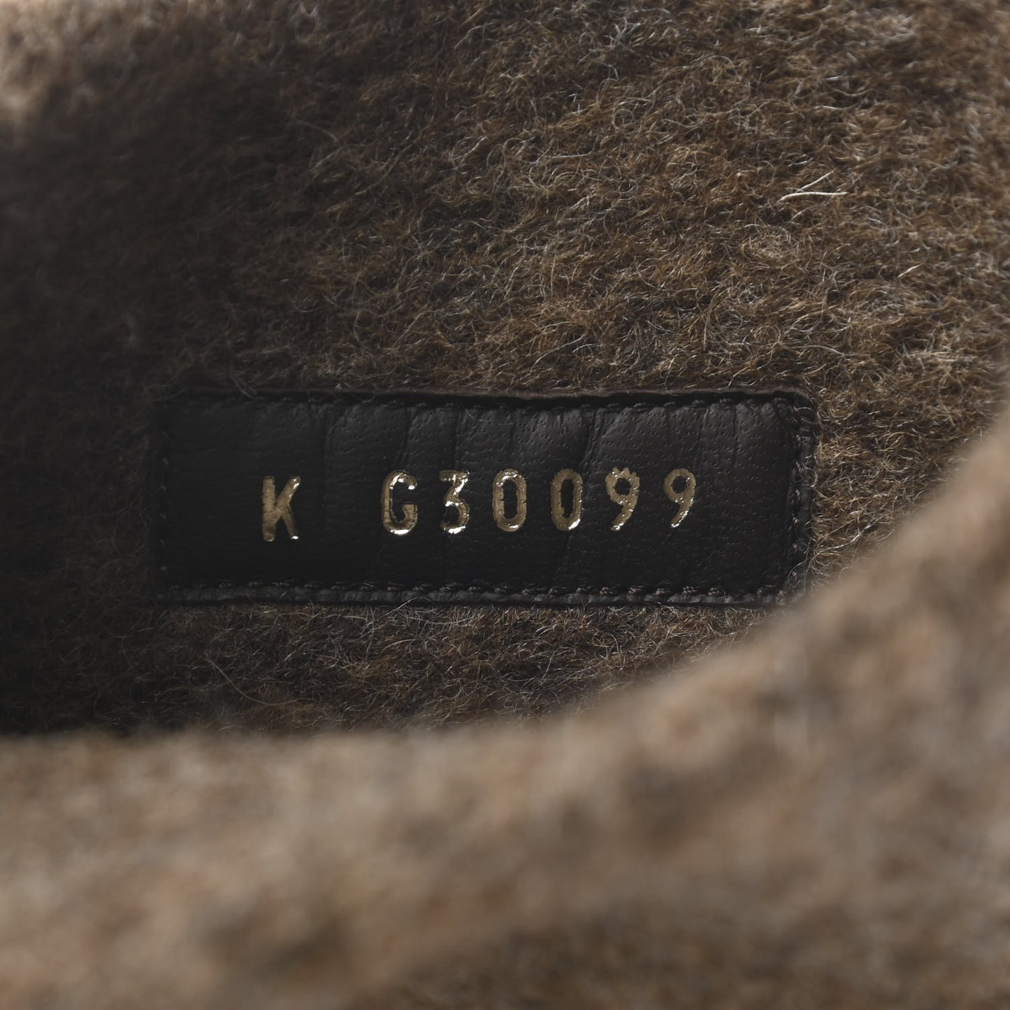 Suede Calfskin Wool CC Fold Over High Boots 35.5 Dark Brown