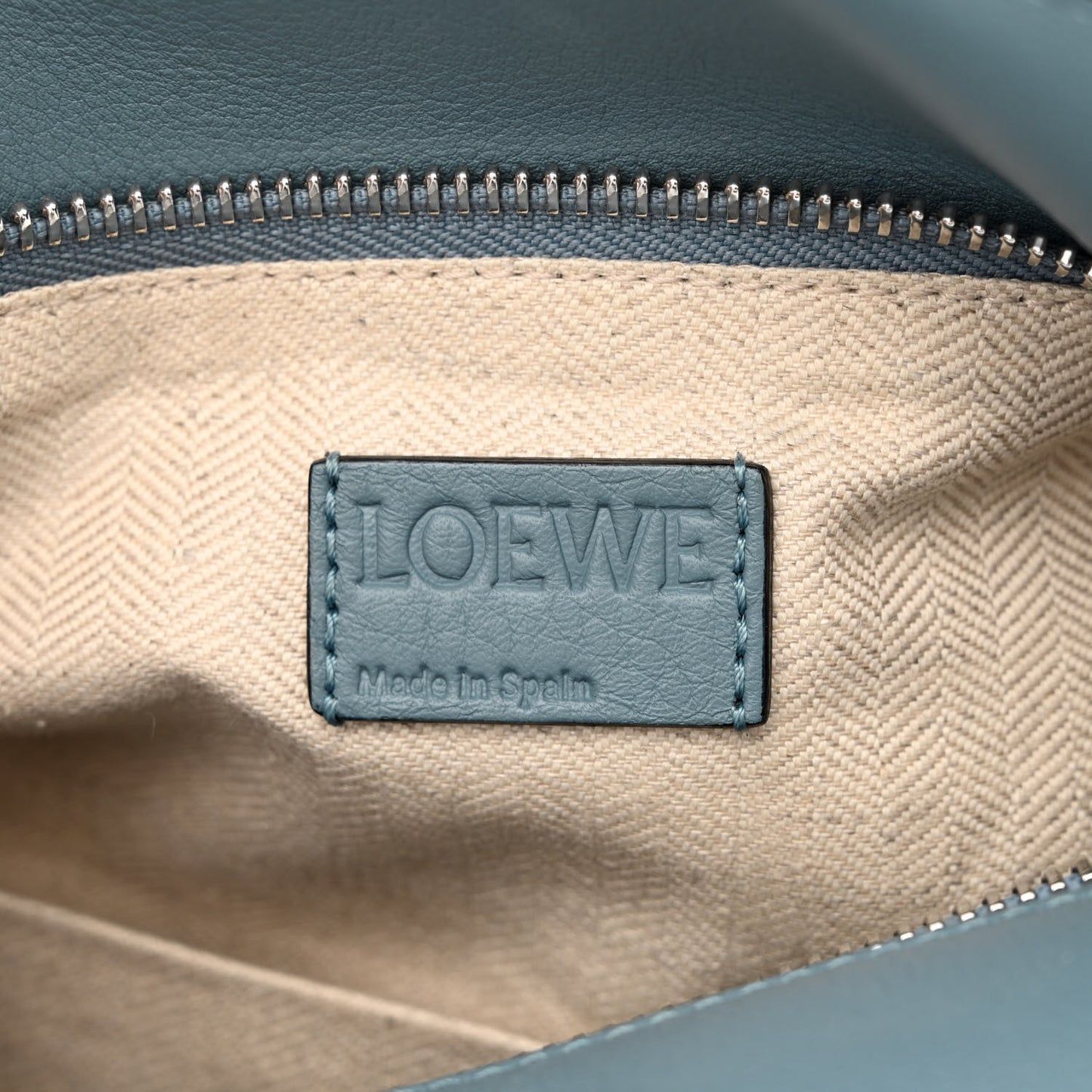 Calfskin Small Puzzle Bag Stone Blue