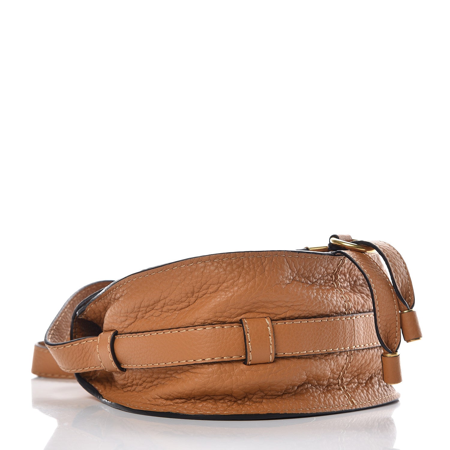 Chloe Calfskin Mini Marcie Round Crossbody Bag Autumnal Brown 4 of 10