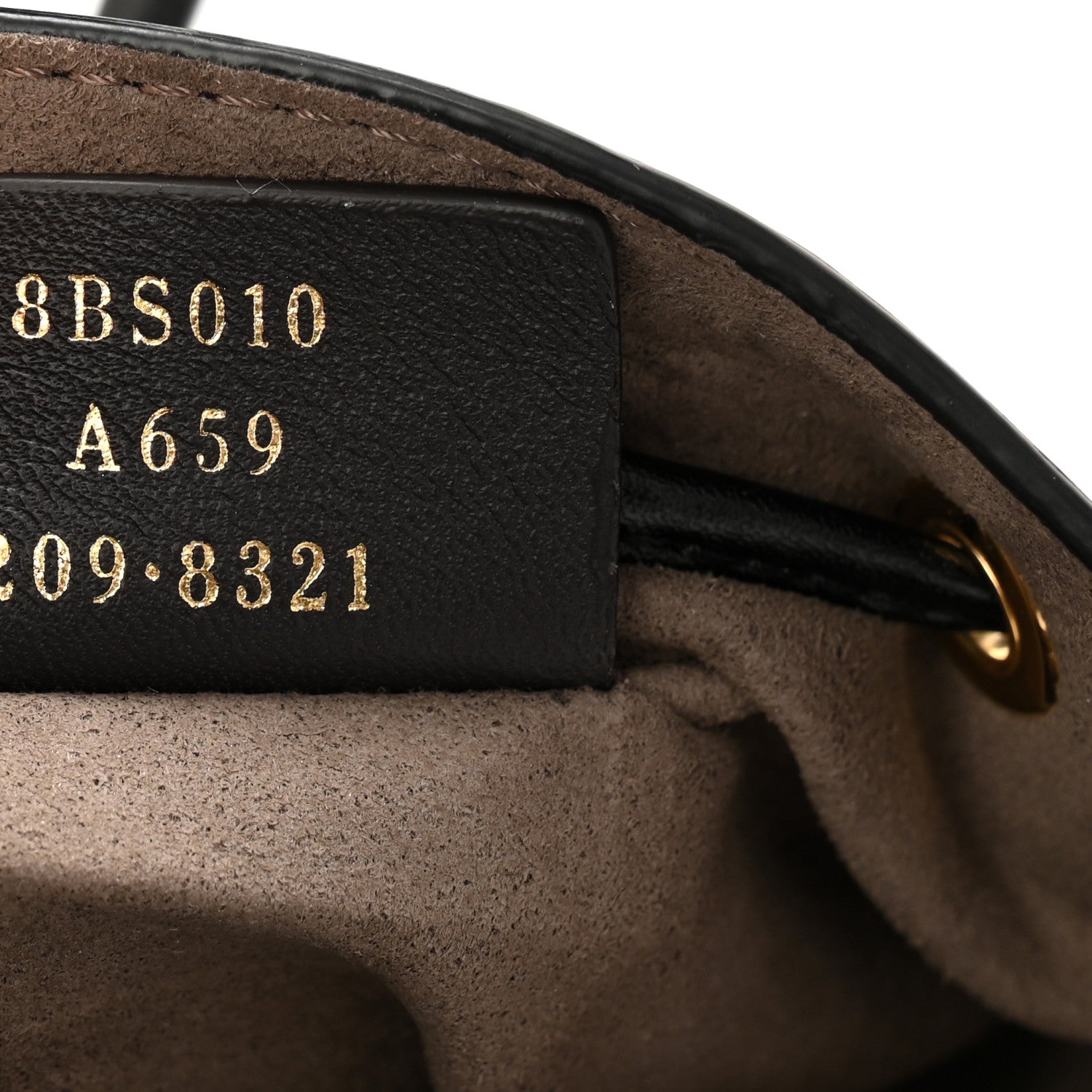 Fendi Vitello Liberty F is Fendi Bi-Color FF 1974 Embossed Mini Mon Tresor Bucket Bag Maya Black 7 of 10