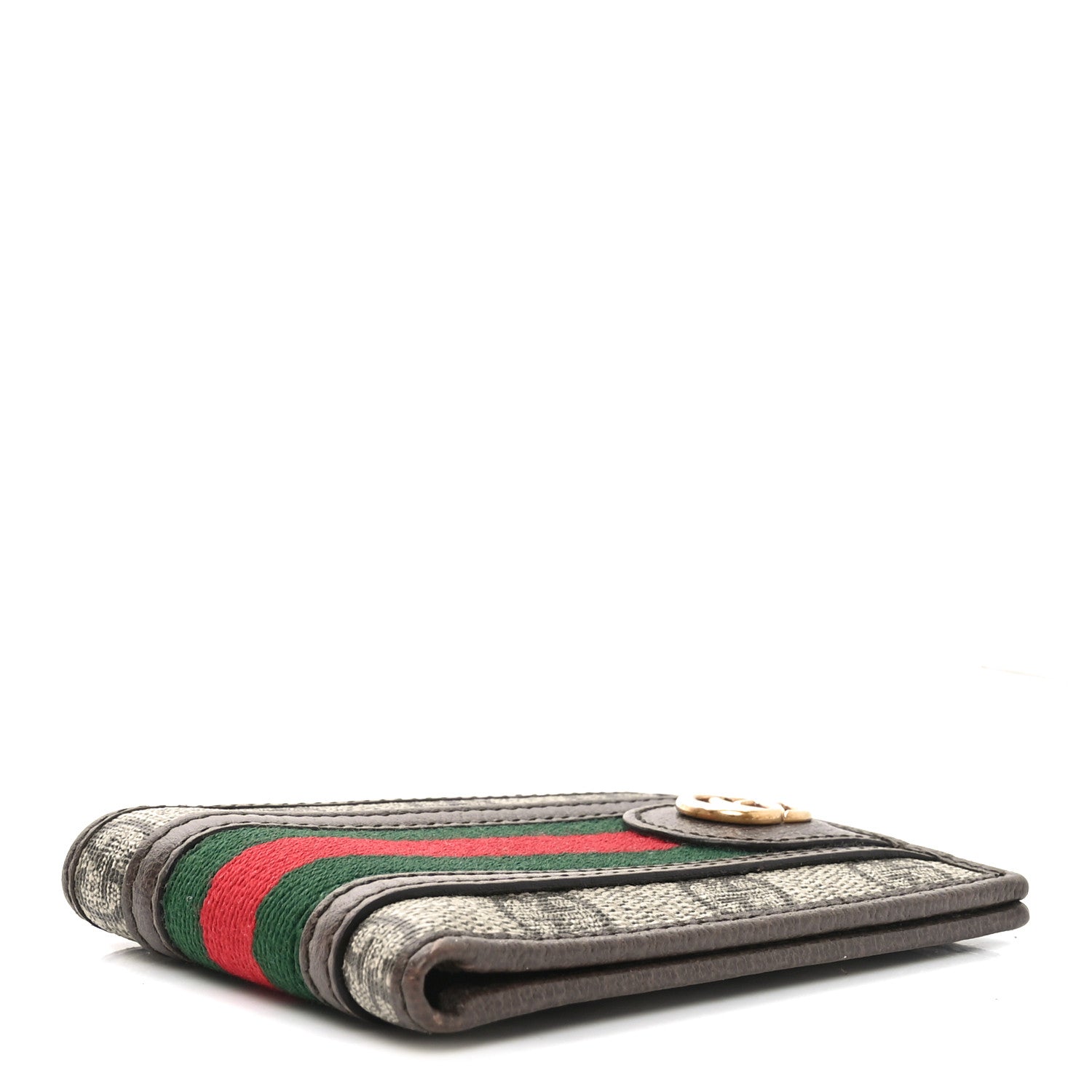 Gucci GG Supreme Monogram Web Mens Ophidia Bi-Fold Wallet Beige