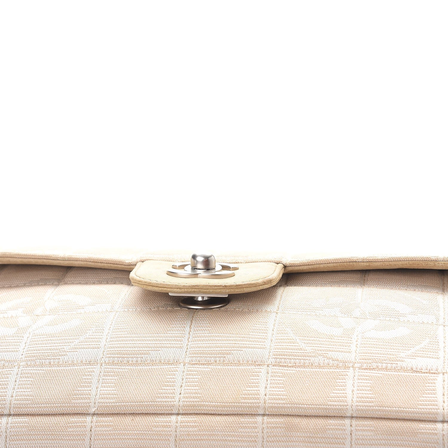 Chanel Nylon Travel East West Flap Bag Light Beige 10 of 11