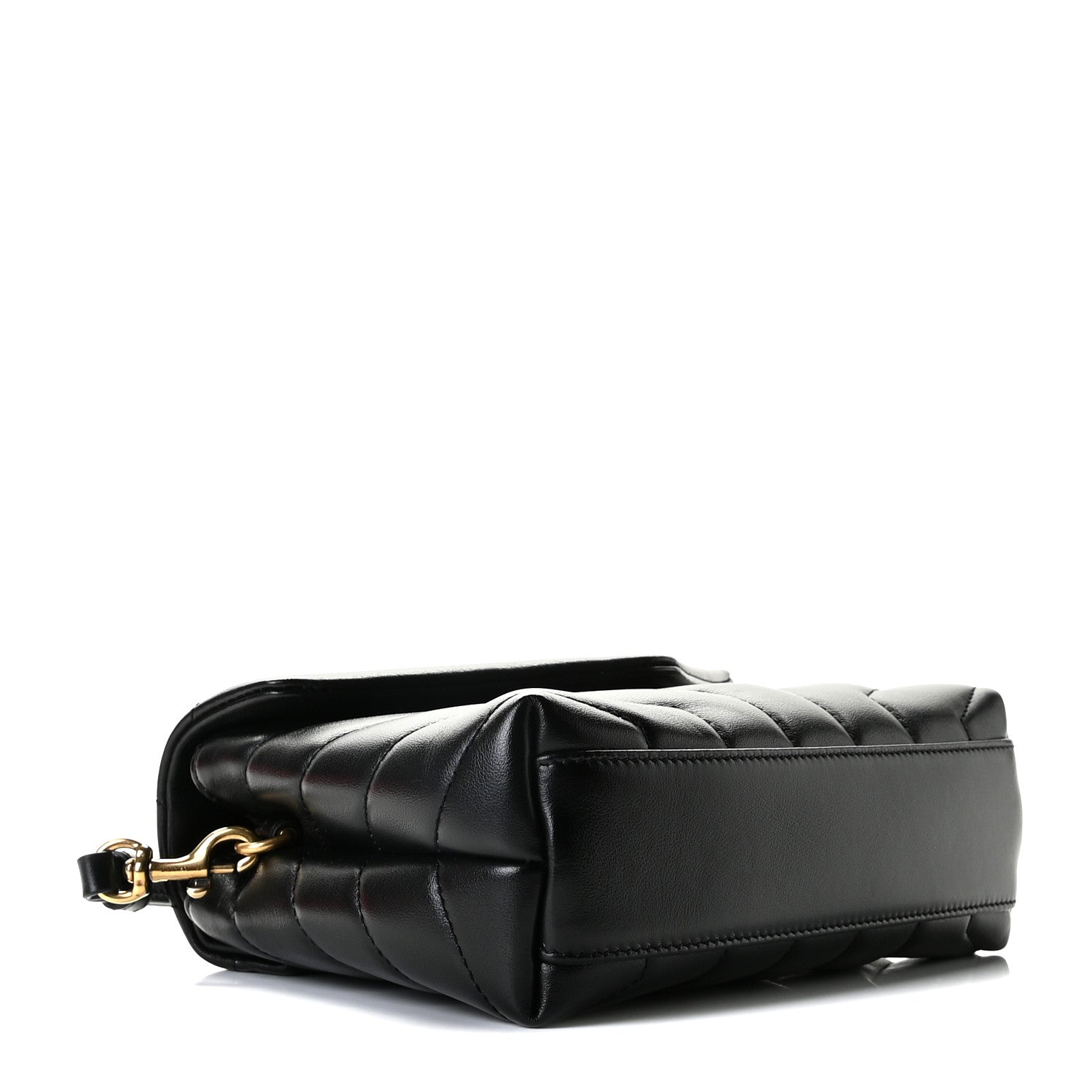 Saint Laurent Calfskin Y Quilted Monogram Toy Loulou Crossbody Bag Black 3 of 9
