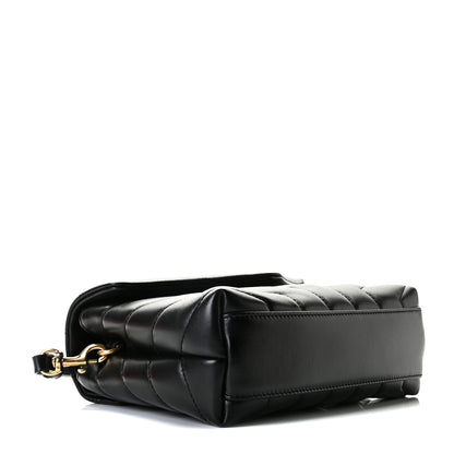 Saint Laurent Calfskin Y Quilted Monogram Toy Loulou Crossbody Bag Black 3 of 9