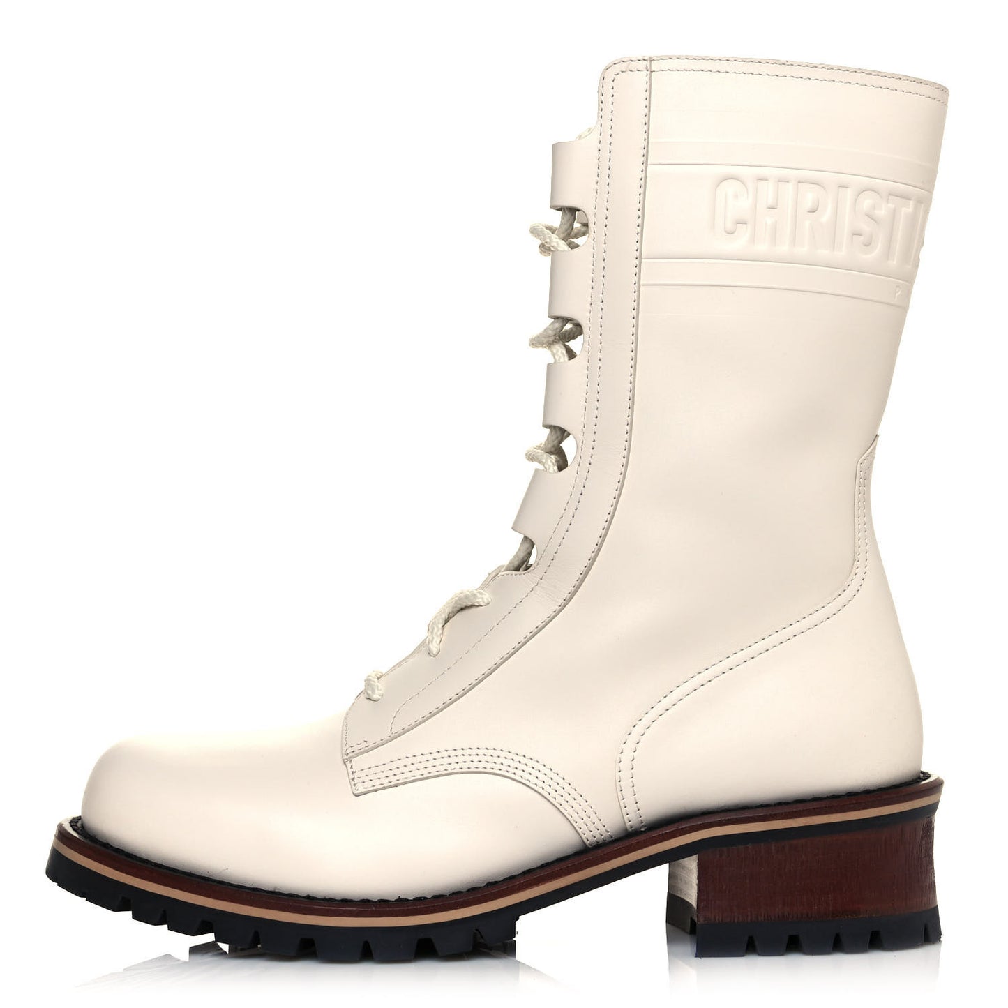 Calfskin Dior Quest 35mm Hiking Boots 40 Off White