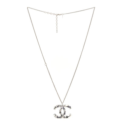 Chanel Resin CC Necklace Silver 3 of 5