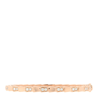 Bulgari 18K Rose Gold Diamond Serpenti Viper Bangle Bracelet S 1 of 3
