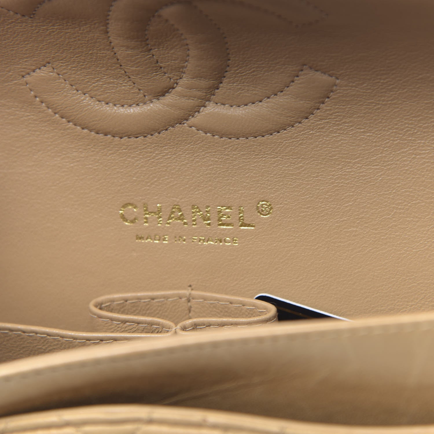 Chanel Lambskin Quilted Medium Double Flap Beige 6 of 13