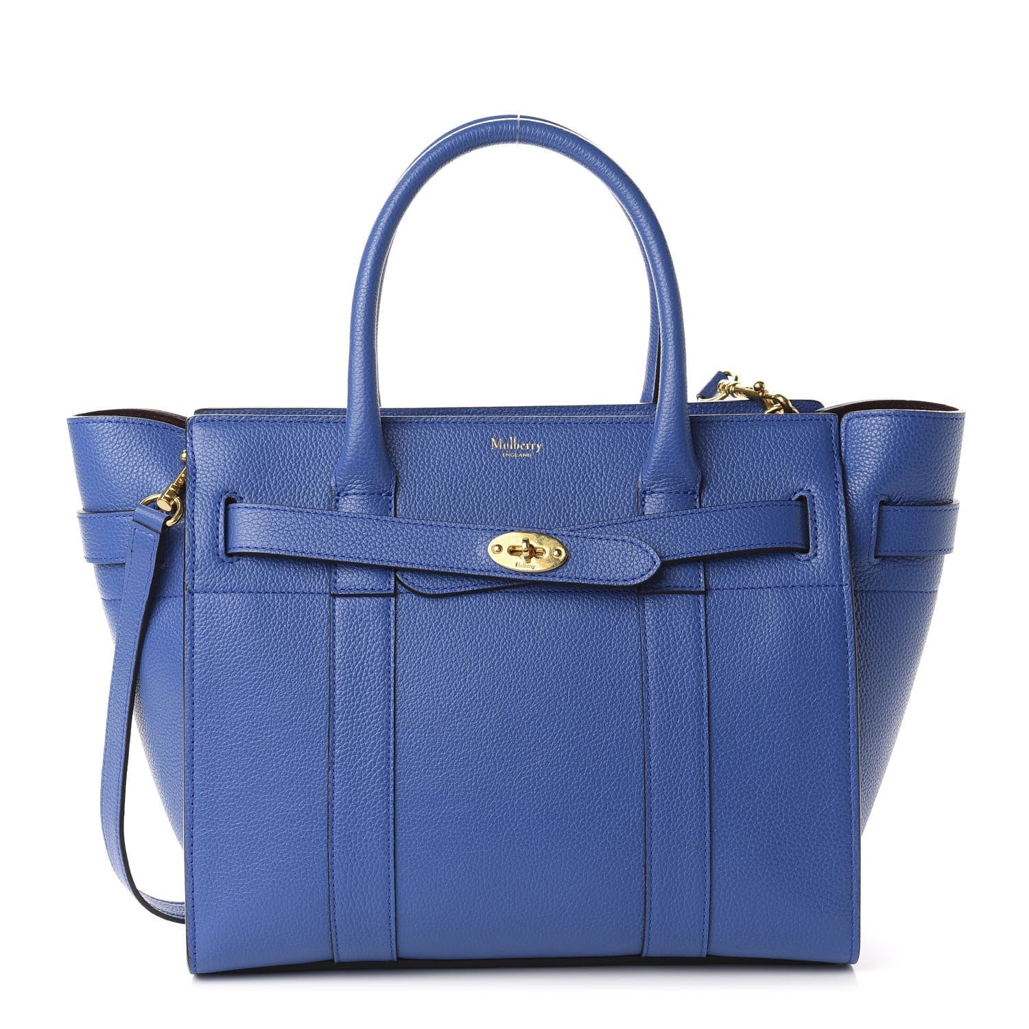 Mulberry Small Classic Grain Small Bayswater Zip Tote Porcelain Blue 1 of 9