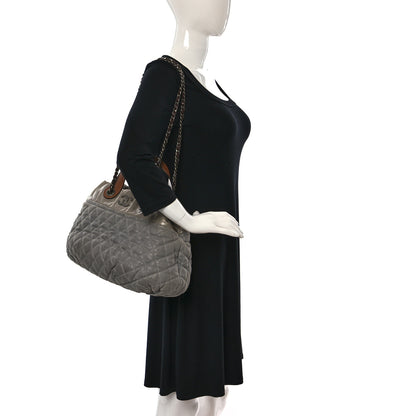 Chanel Iridescent Calfskin Quilted Small In The Mix Tote Grey 2 of 14