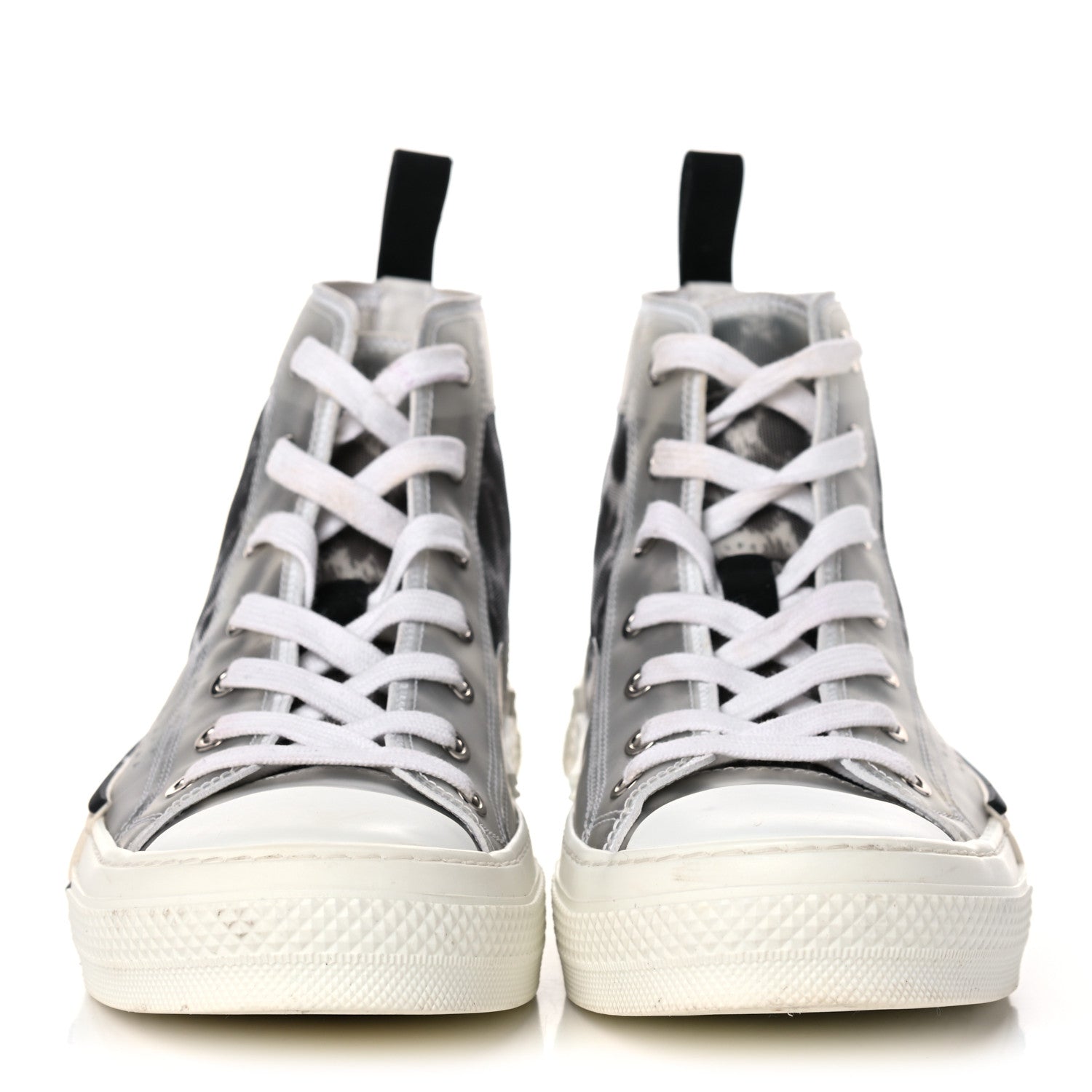 Christian Dior Canvas Leopard Print Womens B23 High Top Sneakers 39 White 2 of 10