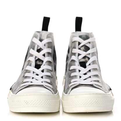 Christian Dior Canvas Leopard Print Womens B23 High Top Sneakers 39 White 2 of 10