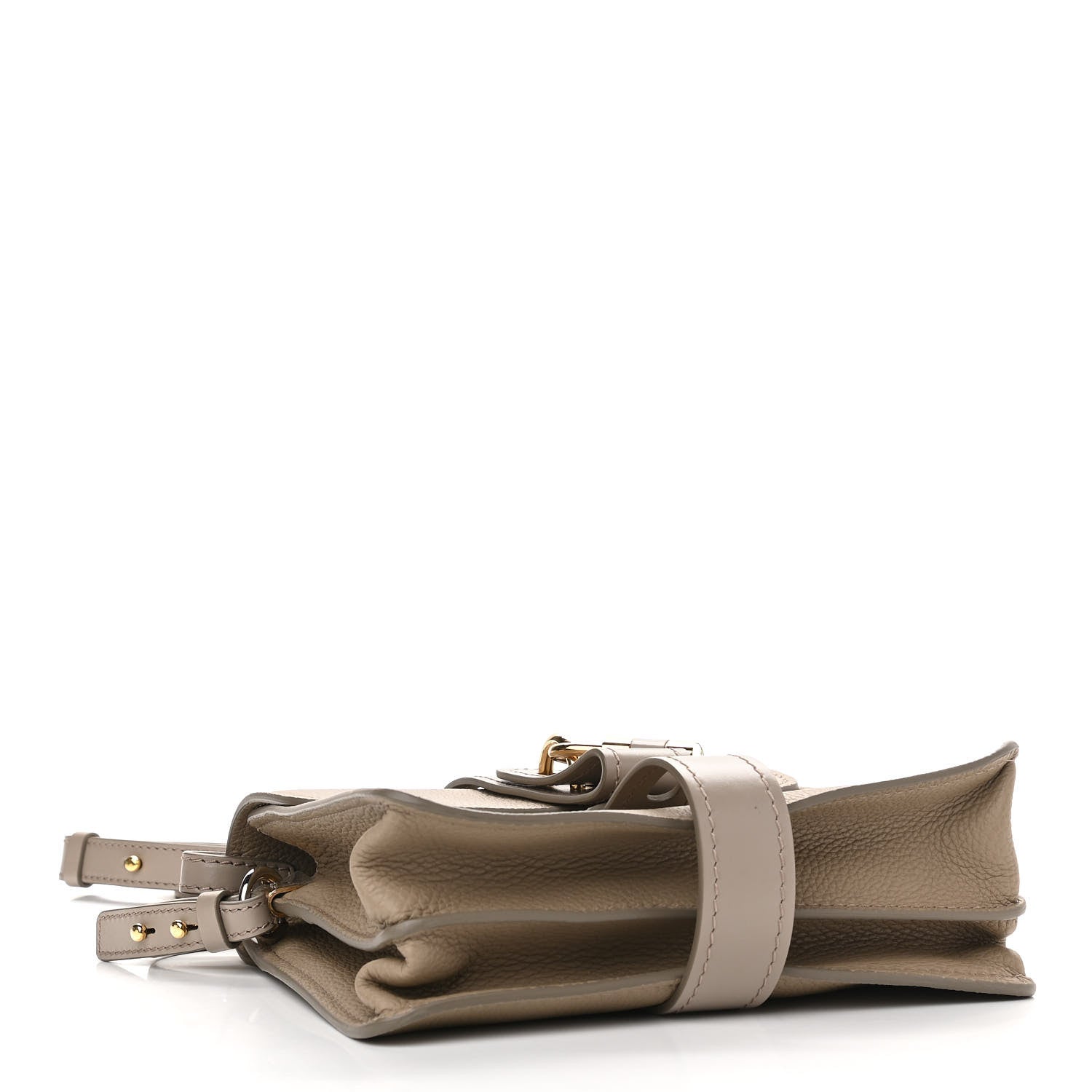 Chloe Shiny Grained Calfskin Small Aby Day Shoulder Bag Motty Grey 4 of 9