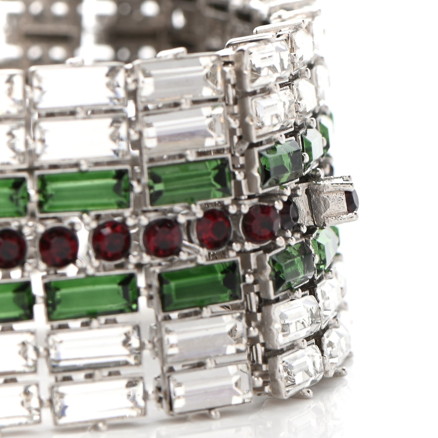Crystals Double G Web Tennis Bracelet L Multicolor