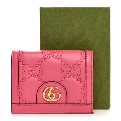 Gucci Calfskin GG Matelasse Card Case Wallet Rhodamine Pink 8 of 8