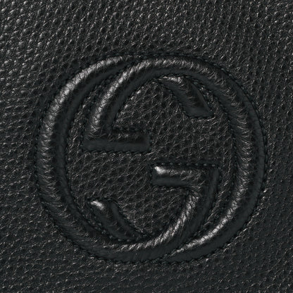Gucci Pebbled Calfskin Medium Soho Clutch Black 9 of 12