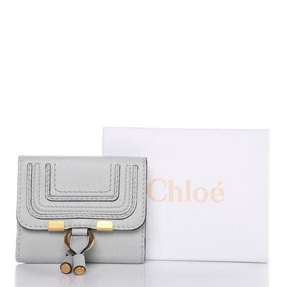 Chloe Grained Calfskin Marcie Square Wallet Atoll Blue 9 of 9