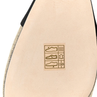 Chanel Fabric Grosgrain Cap Toe CC Slingback Flats 40 Light Beige Black 6 of 12