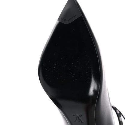 Louis Vuitton Calfskin Call Back Pumps 40 Black 10 of 12