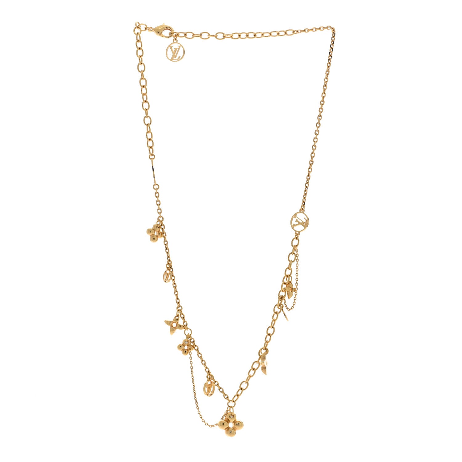 Louis Vuitton Metal Blooming Supple Necklace Gold 2 of 6