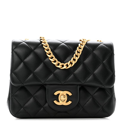 Chanel Lambskin Quilted Mini Sweet Camellia Flap Black 1 of 11
