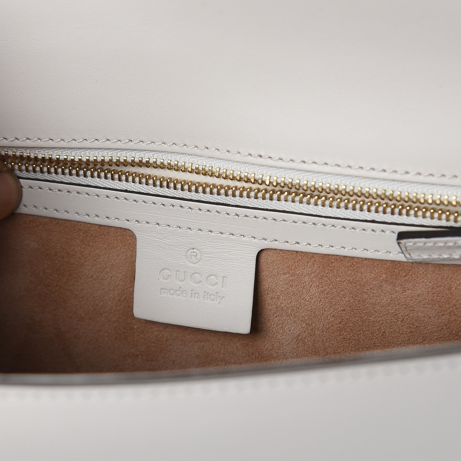 Gucci Calfskin Small Sylvie Shoulder Bag Off White 5 of 8
