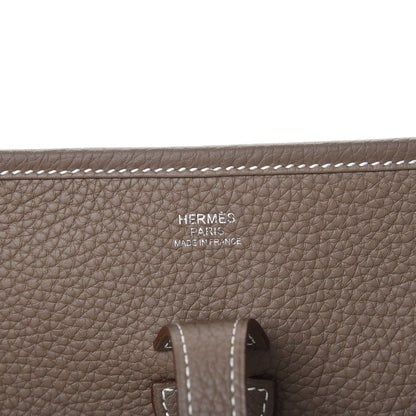 Hermes Taurillon Clemence Evelyne III PM Etoupe 6 of 8