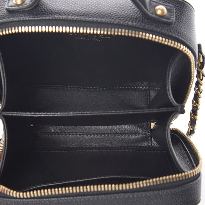Chanel Caviar Quilted Small CC Filigree Vanity Case Black 7 of 10