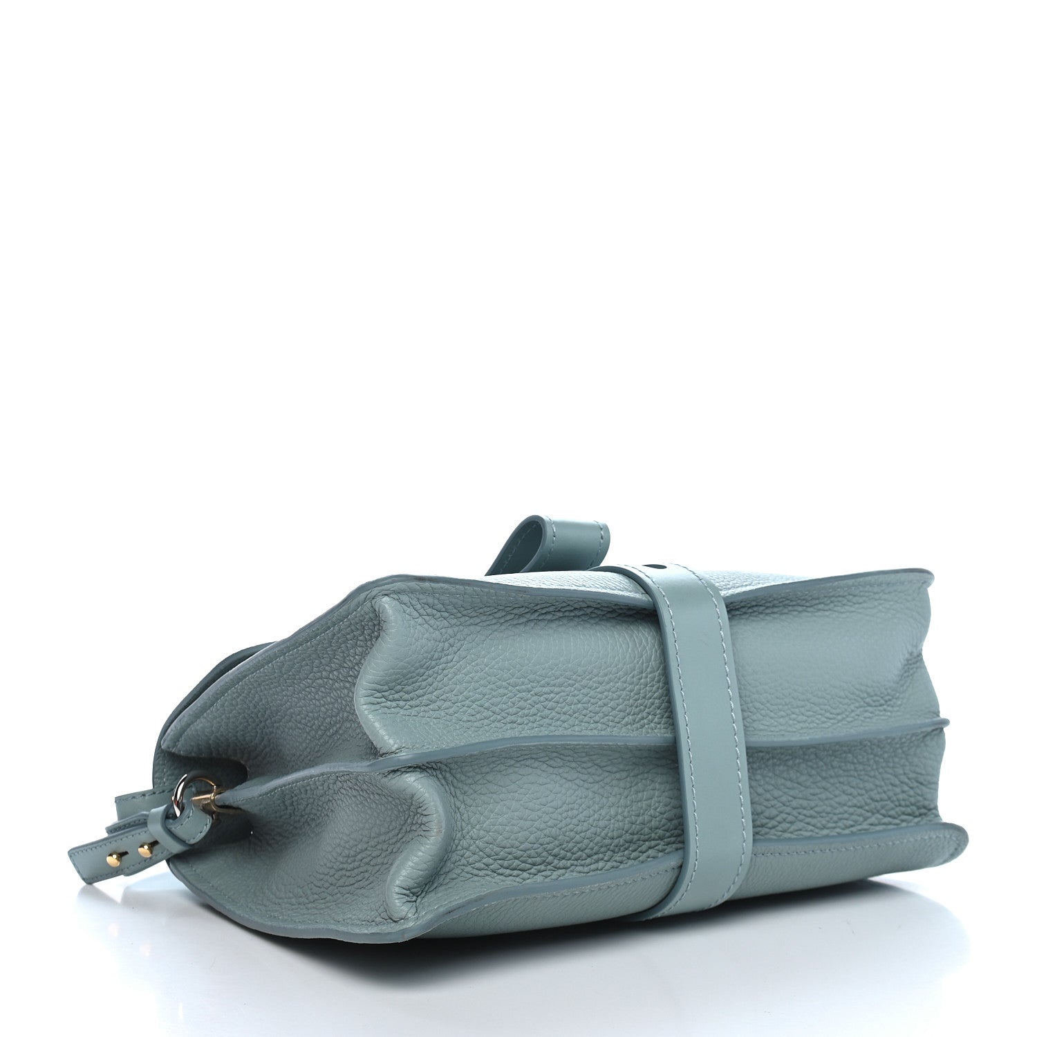 Chloe Shiny Grained Calfskin Medium Aby Day Shoulder Bag Faded Blue 4 of 8