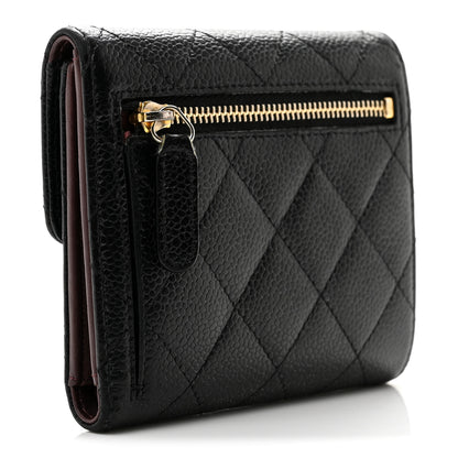 Chanel Caviar Quilted Compact Flap Wallet  Black 3 of 9