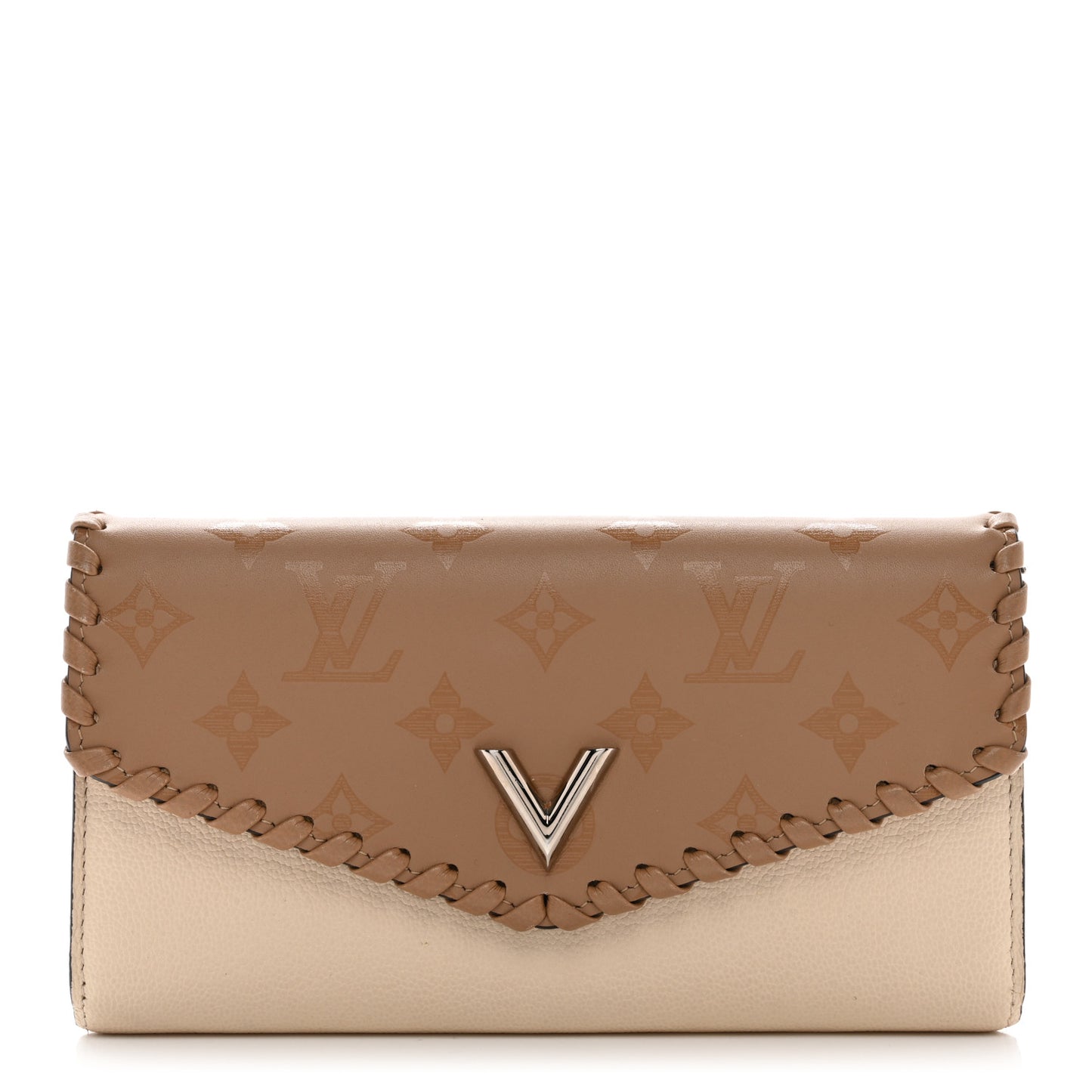 Monogram Cuir Plume Very Wallet Sesame Creme
