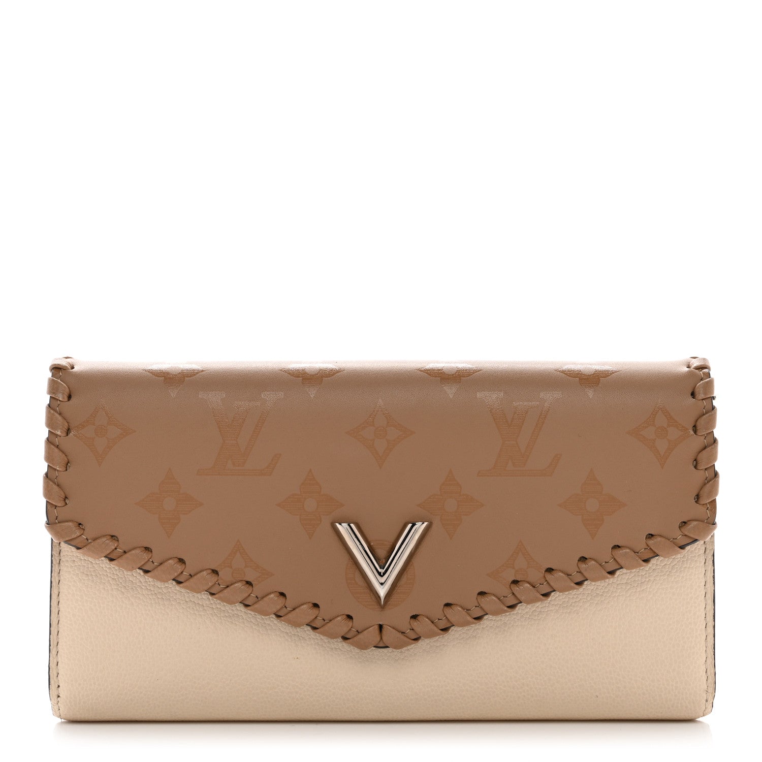 Louis Vuitton Monogram Cuir Plume Very Wallet Sesame Creme 1 of 14