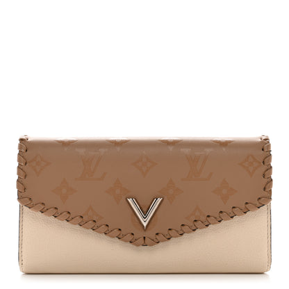 Louis Vuitton Monogram Cuir Plume Very Wallet Sesame Creme 1 of 14