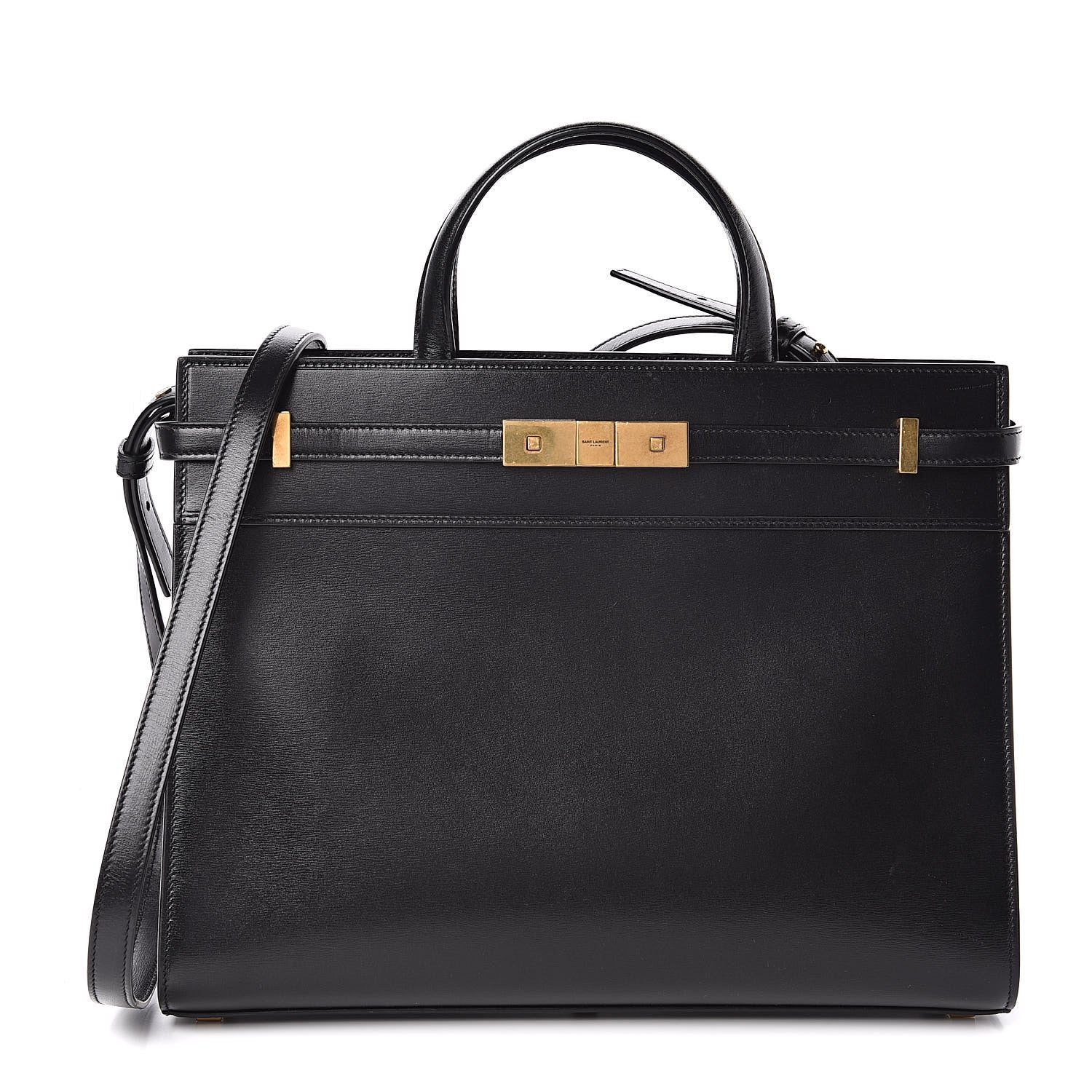 Saint Laurent Calfskin Small Manhattan Shopper Tote Black 1 of 10