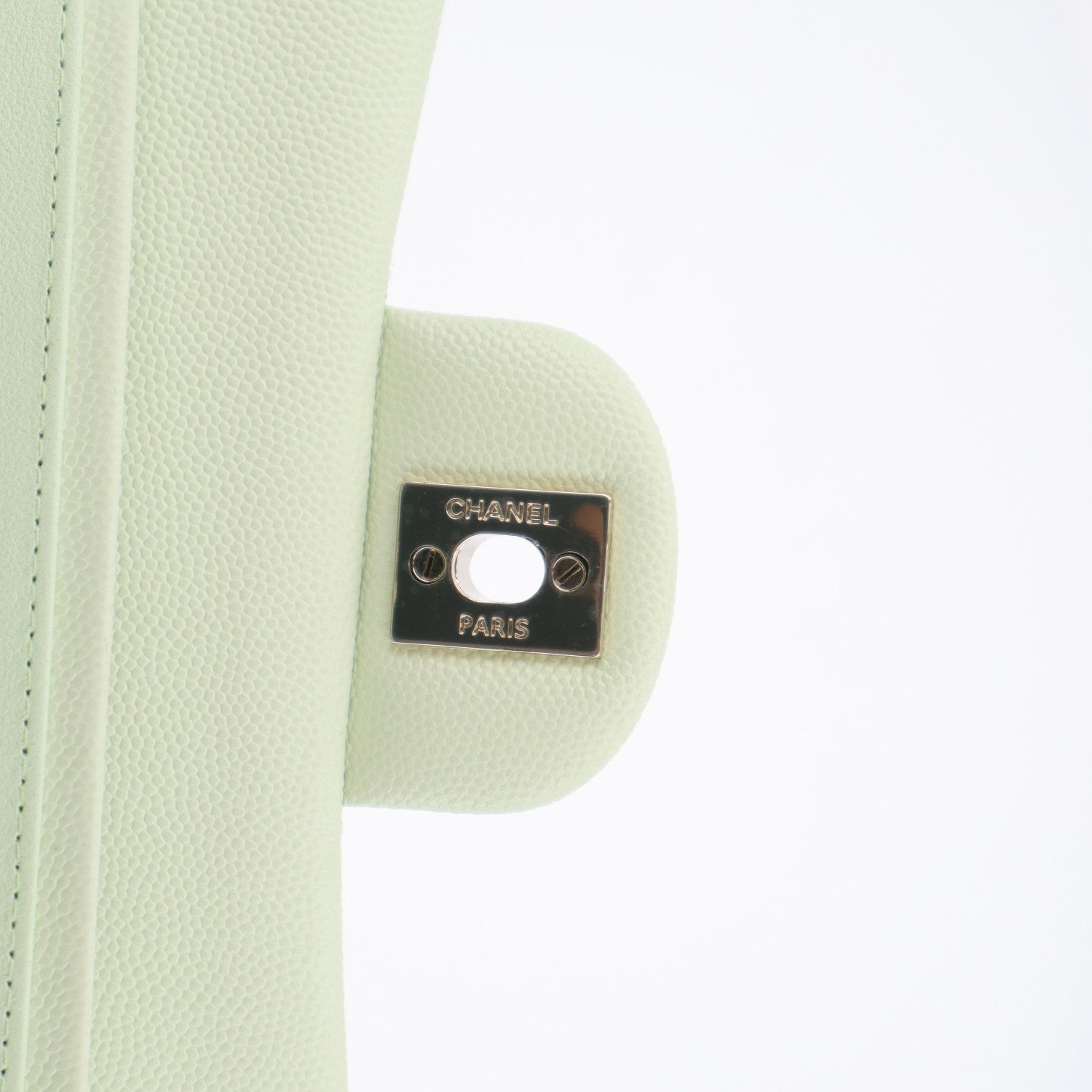 Chanel Caviar Quilted Small Double Flap Light Green 7 of 11