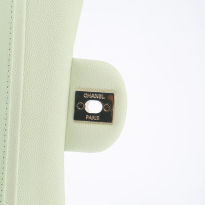 Chanel Caviar Quilted Small Double Flap Light Green 7 of 11