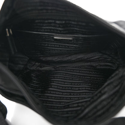 Prada Re-Nylon Vela Saffiano Pocket Double Zip Messenger Bag Black 5 of 9
