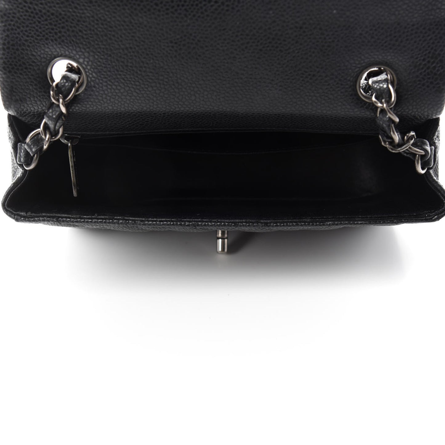 Caviar Quilted Mini Rectangular Flap Black
