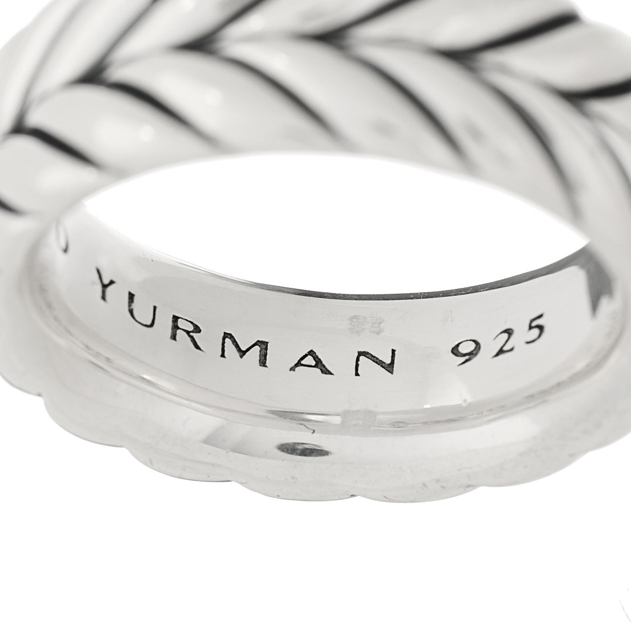 Sterling Silver 9mm Chevron Band Ring 58 8.25