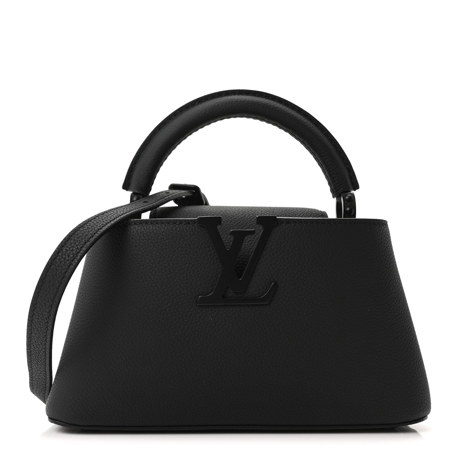 Louis Vuitton Matte Taurillon Capucines East West Mini All Black 1 of 9