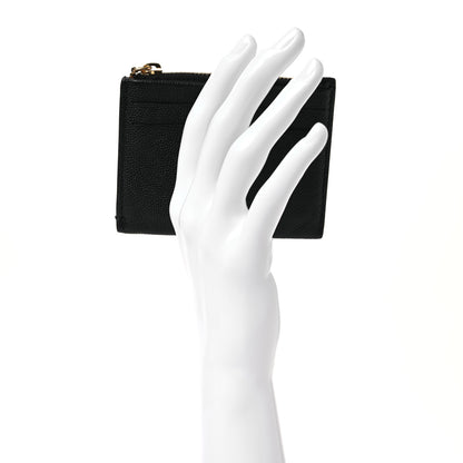 Burberry Grainy Calfskin Zip TB Card Case Black 2 of 10